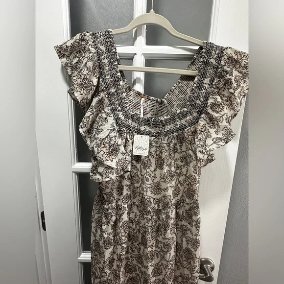 ⭐️SOLD⭐️NWT Free People Women's Bonita Printed Midi Dress - Picture 9 of 16